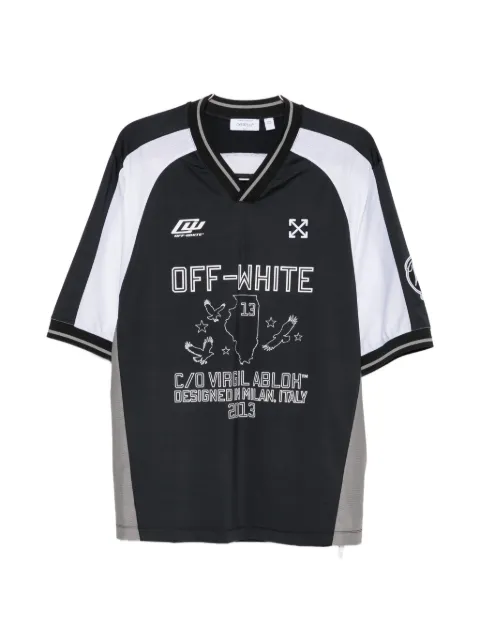 Off-White logo-print V-neck T-shirt
