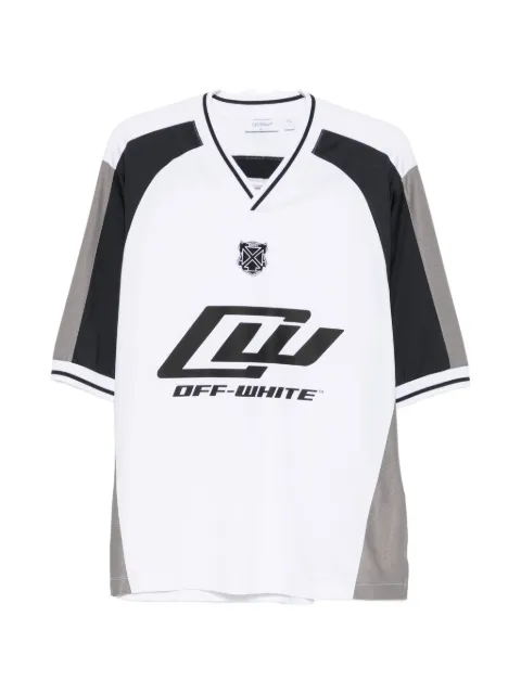 Off-White logo-print V-neck T-shirt