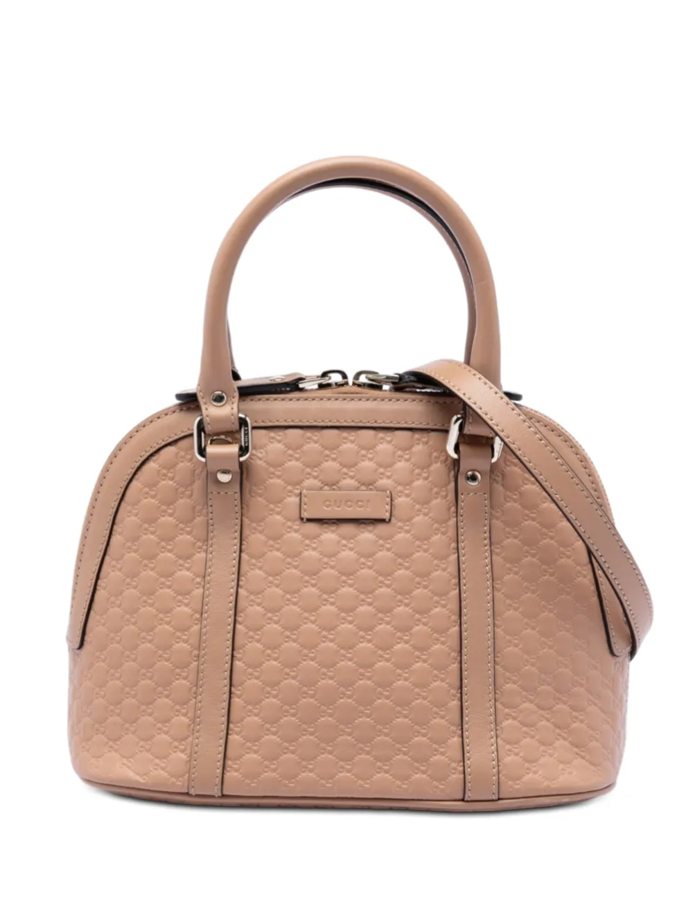 Gucci Pre-Owned 2016-2025 Mini Microguccissima Dome satchel - Marrone