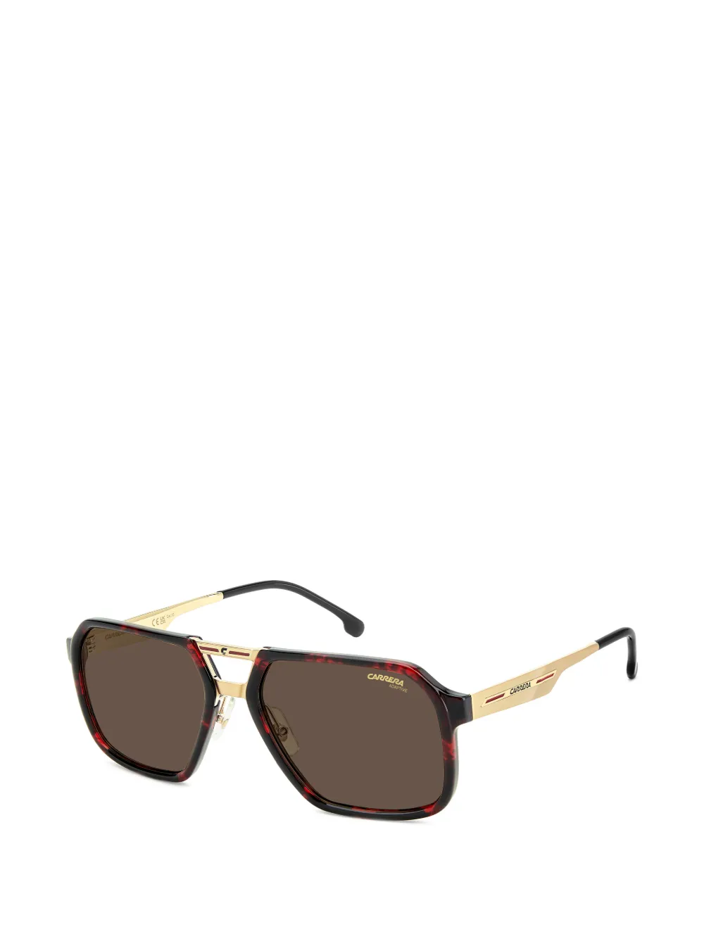 Carrera Zonnebril met geometrisch montuur Rood