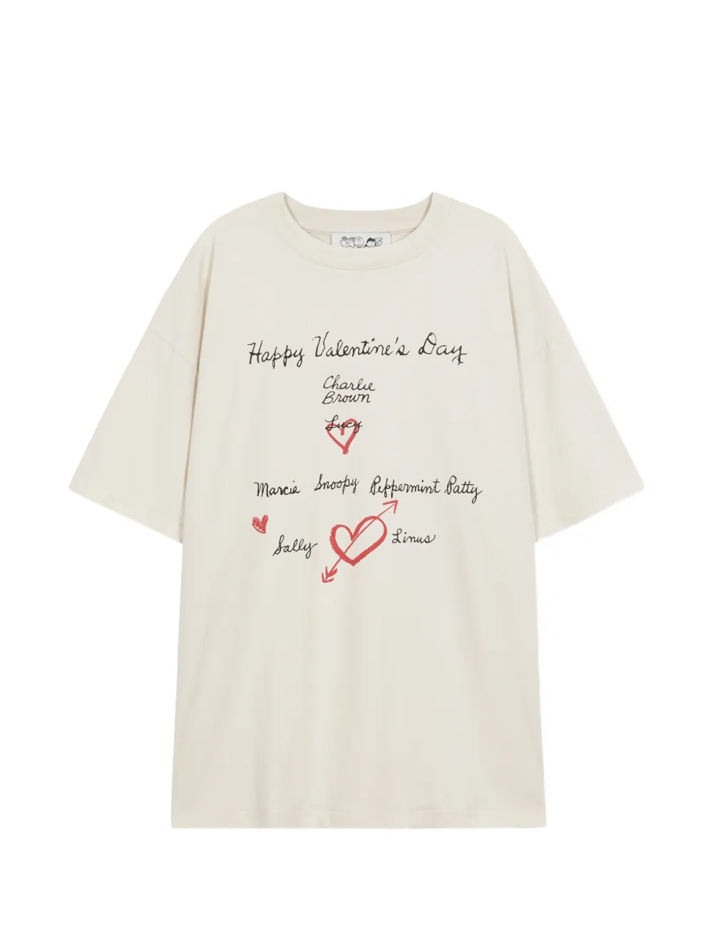 Margesherwood Peanuts Happy Valentine's Day T-shirt In Neutral
