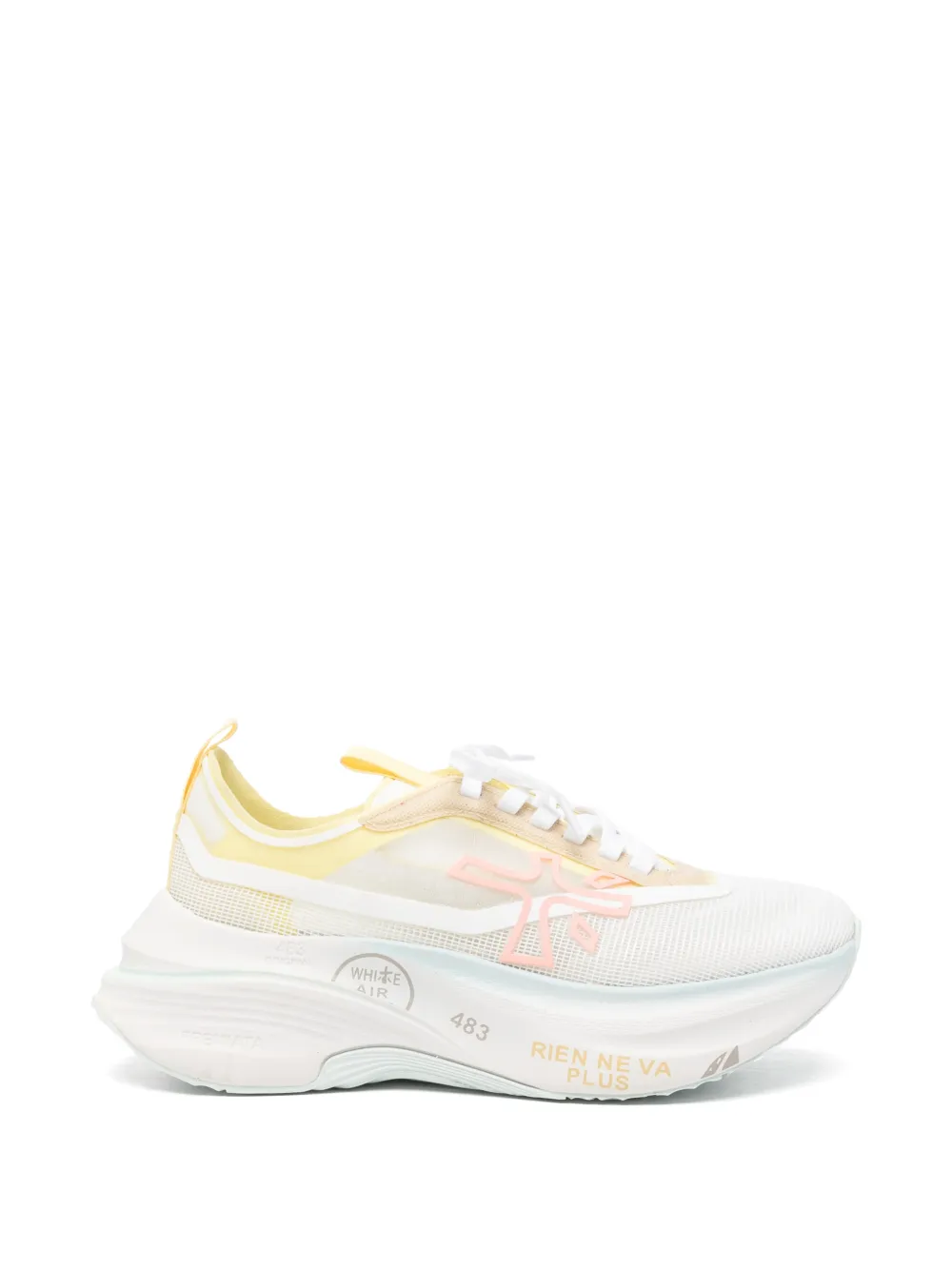 Premiata Hill 8272 logo-patch sneakers Wit