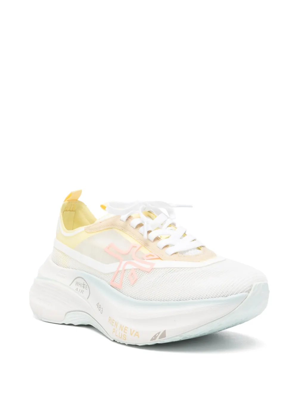 Premiata Hill 8272 logo-patch sneakers Wit