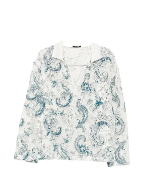 Taakk paisley-print mesh shirt