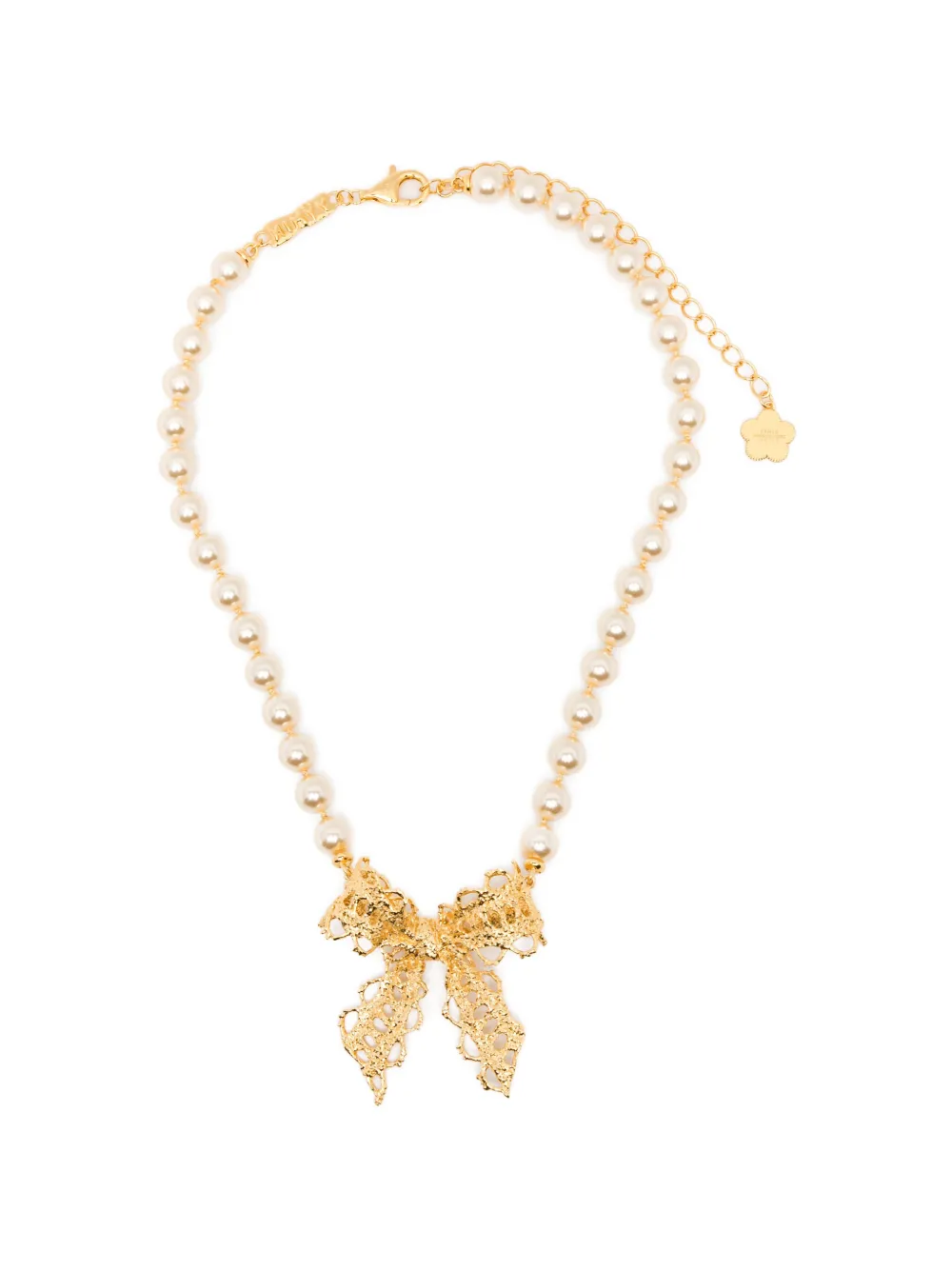 SHUSHU/TONG bow-pendant necklace - Oro