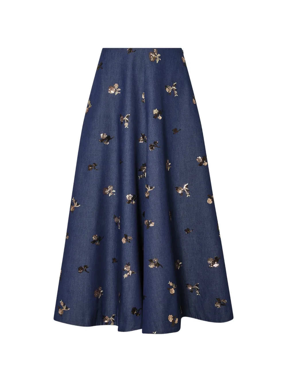 Altuzarra sequin-embellished floral-print skirt - Blu