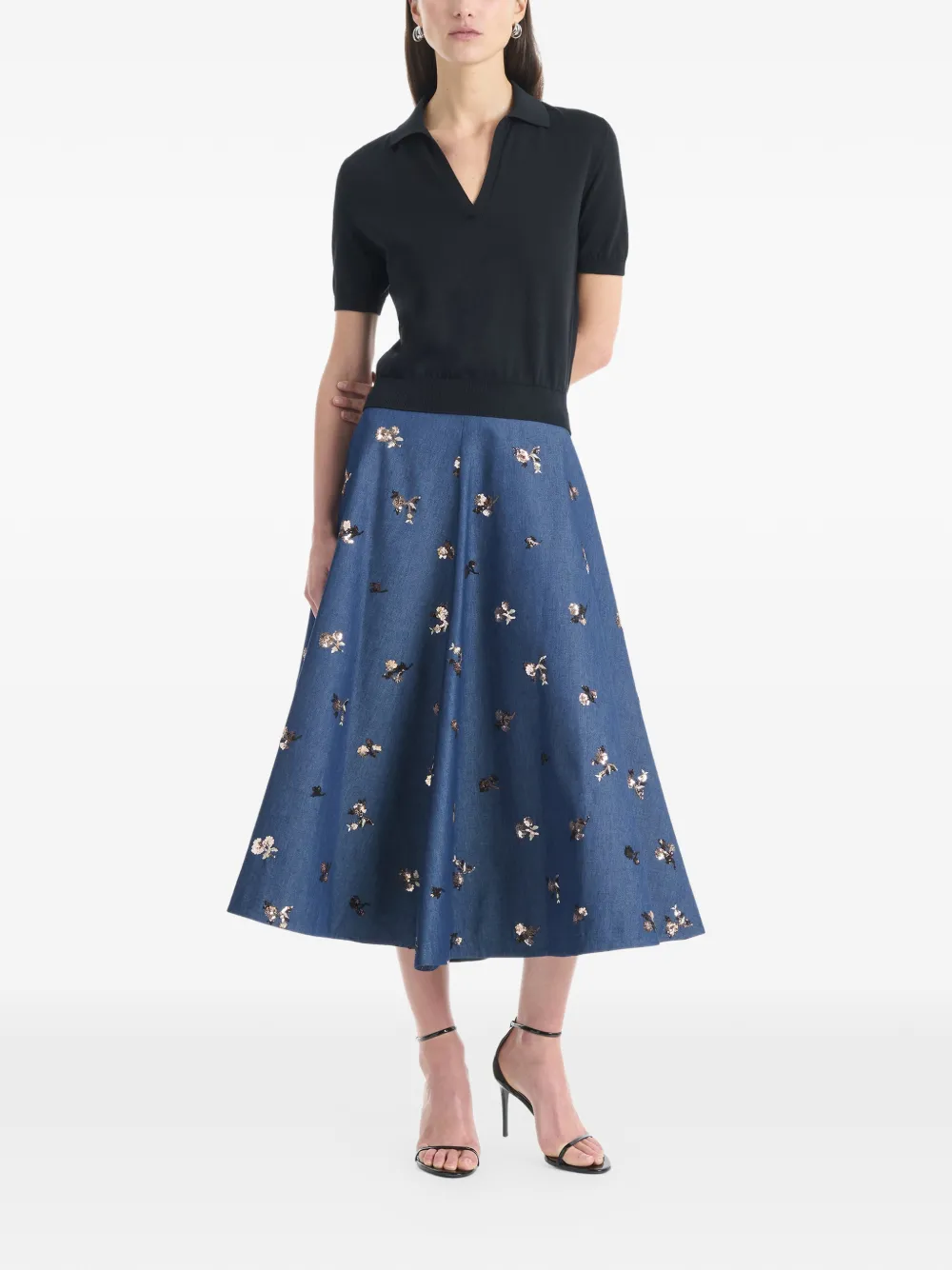  Altuzarra Falda Con Estampado Floral - Azul 