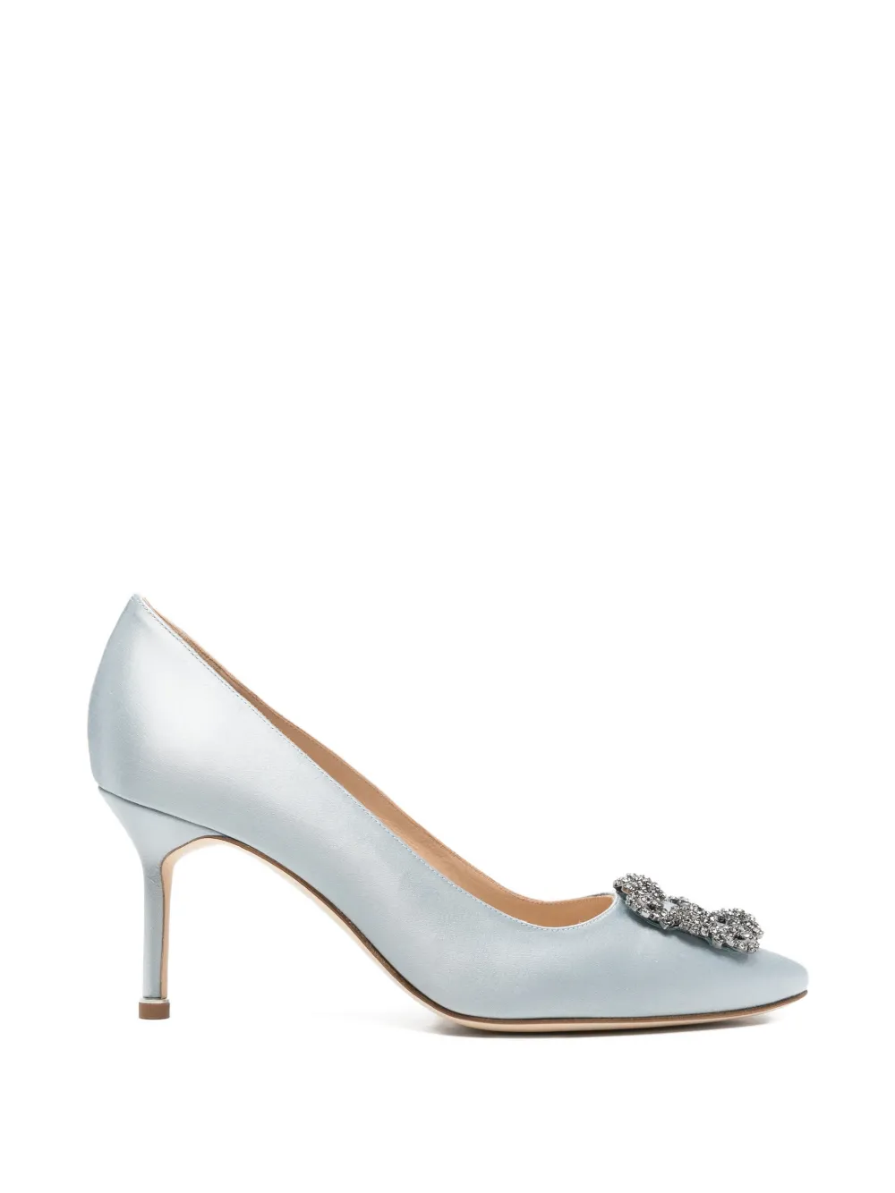 Manolo Blahnik Hangisi crystal-embellished pumps - Blau