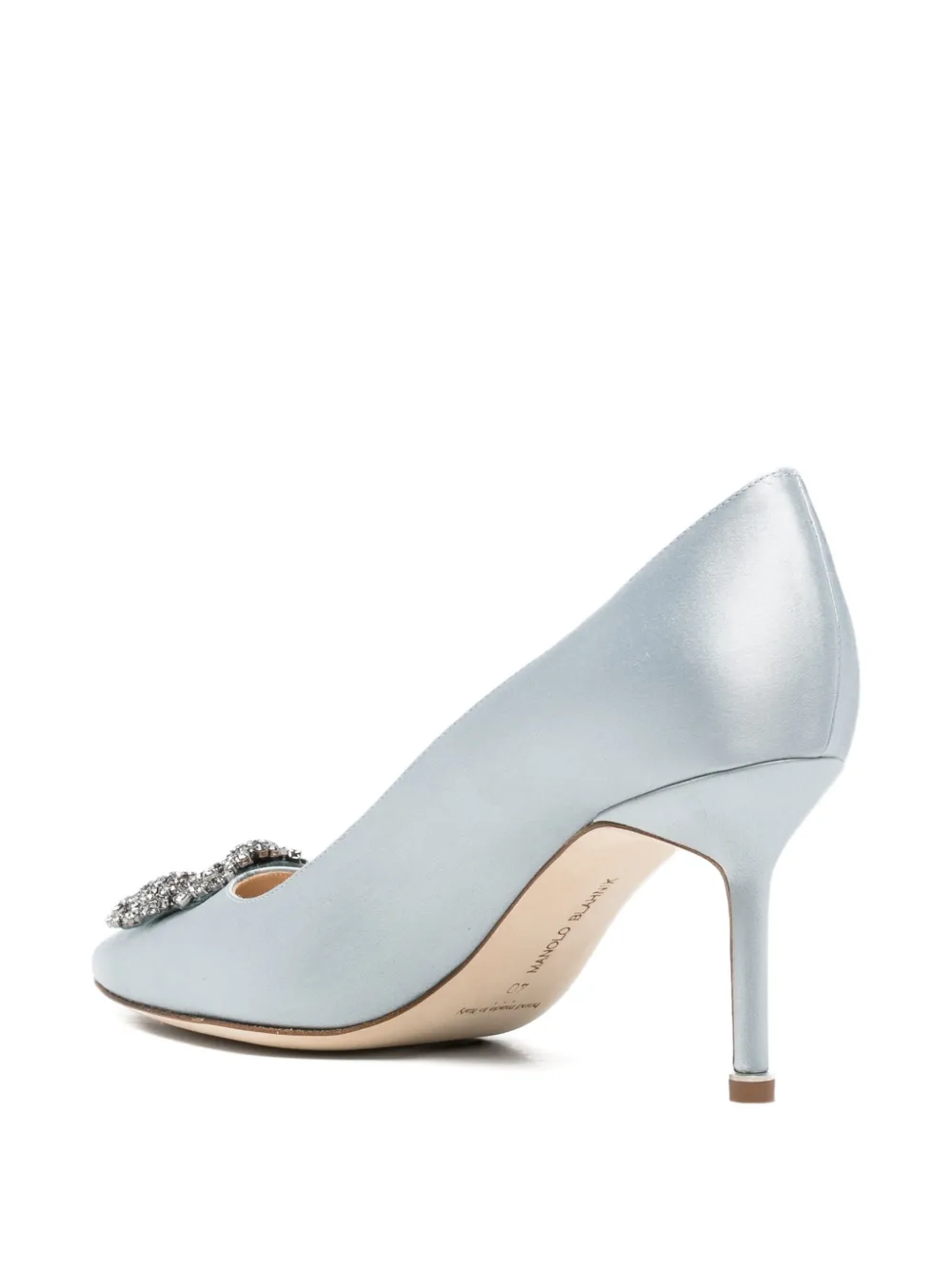 Manolo Blahnik Hangisi crystal-embellished pumps Blauw