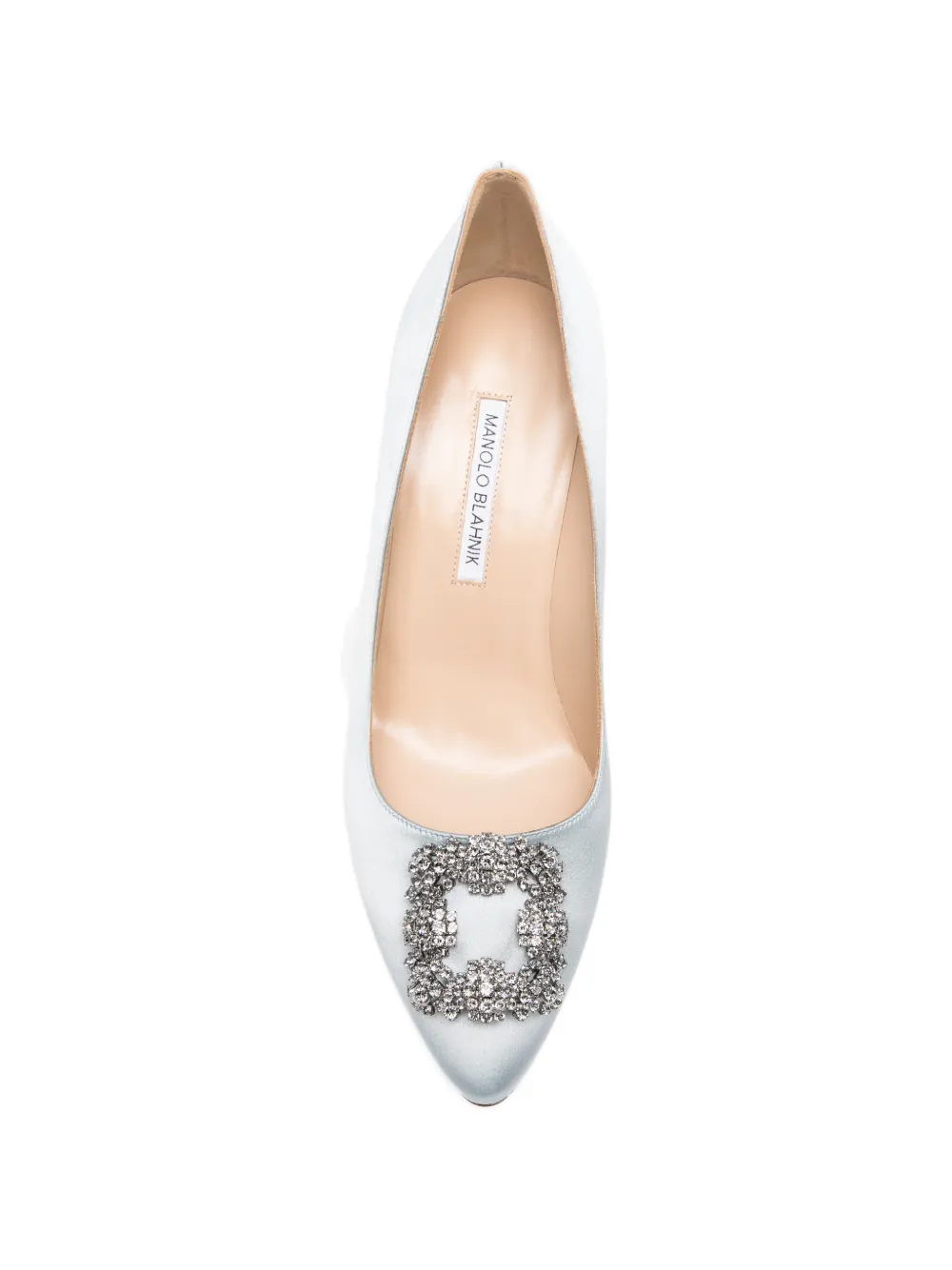 Manolo Blahnik Hangisi crystal-embellished pumps Blauw