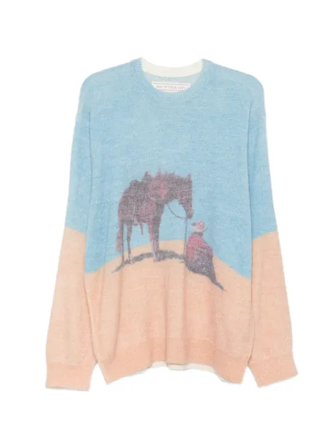One Of These Days graphic-print intarsia-knit sweater