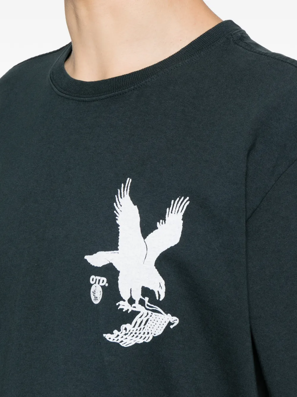 One Of These Days Katoenen T-shirt met grafische print Blauw