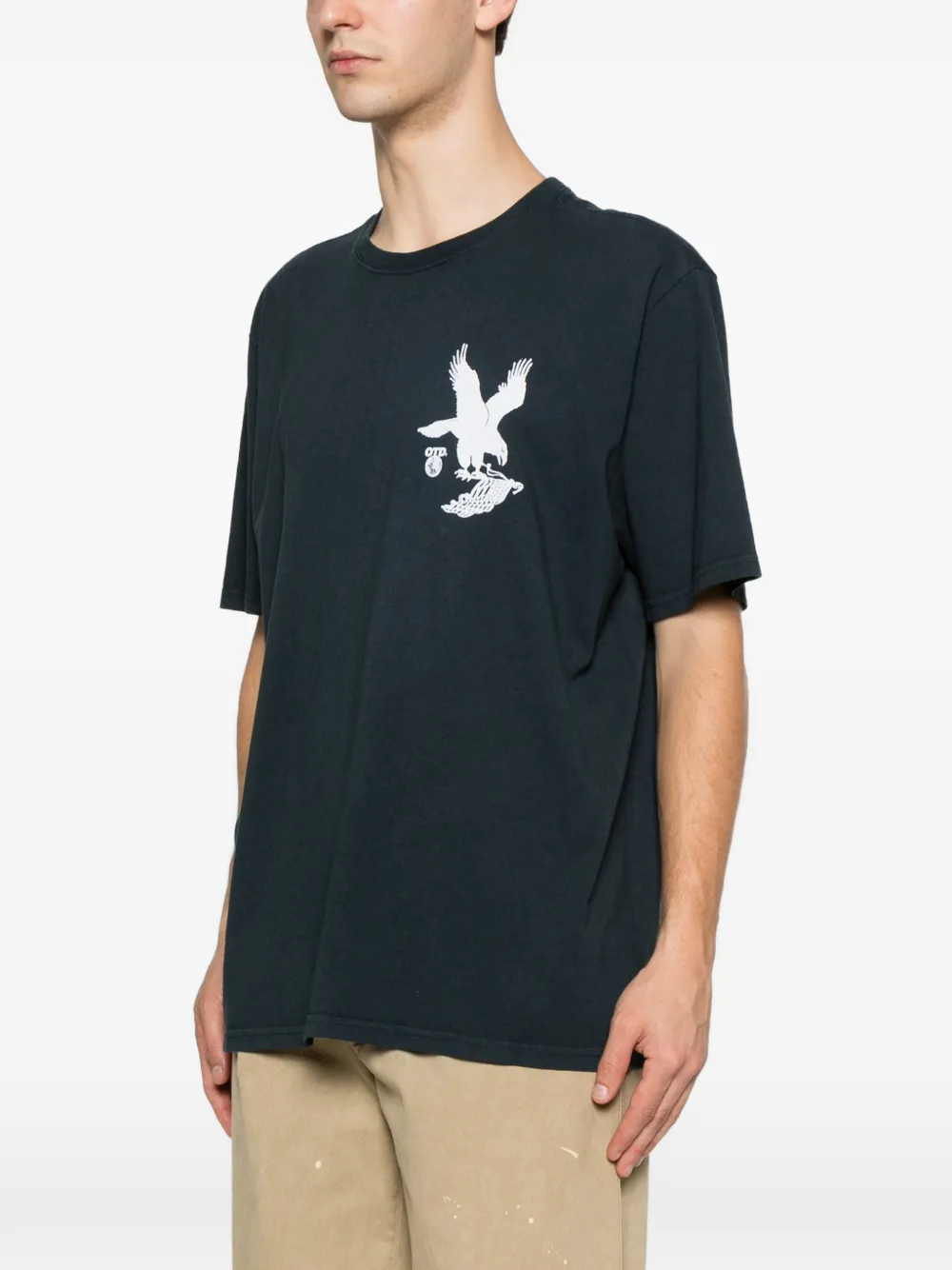 One Of These Days Katoenen T-shirt met grafische print Blauw