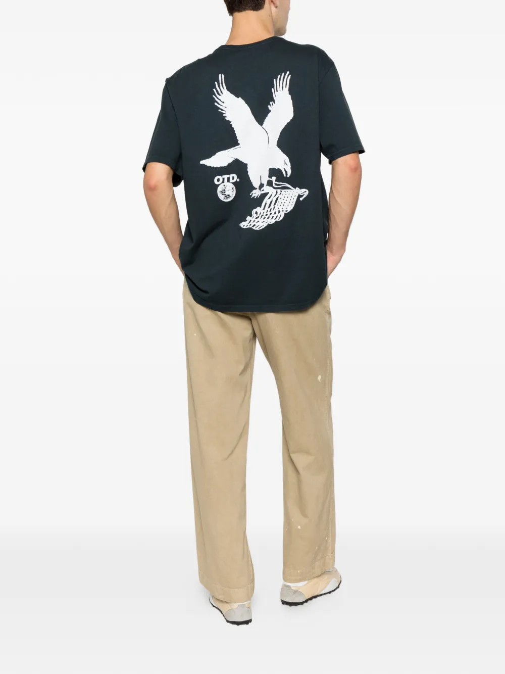 One Of These Days Katoenen T-shirt met grafische print Blauw