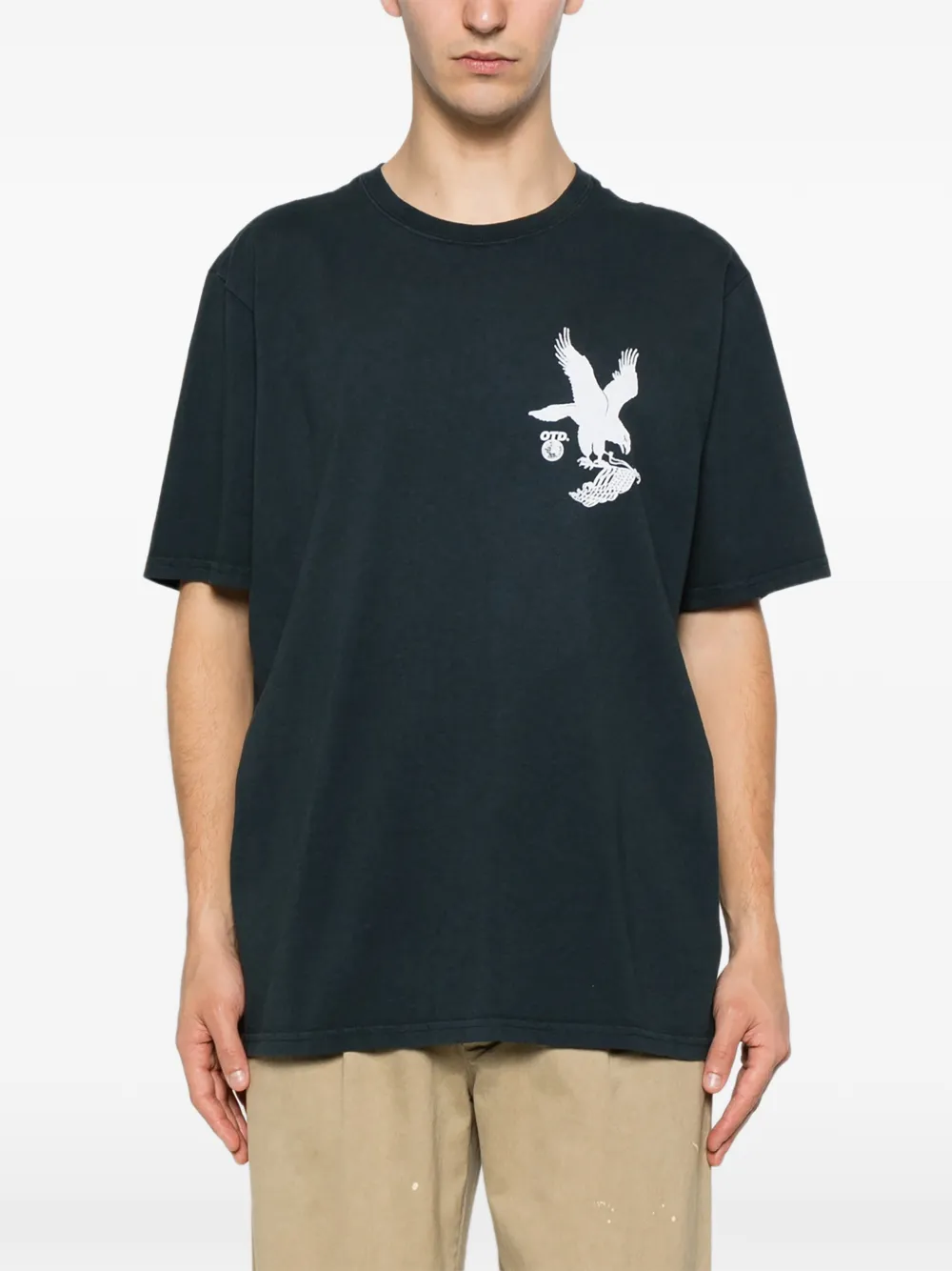 One Of These Days Katoenen T-shirt met grafische print Blauw