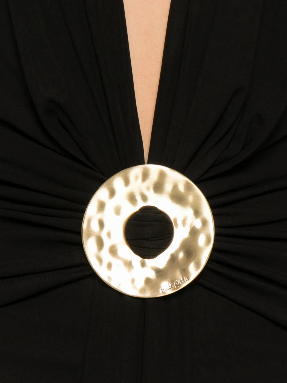 Cult Gaia Jurk met halternek en ring Zwart
