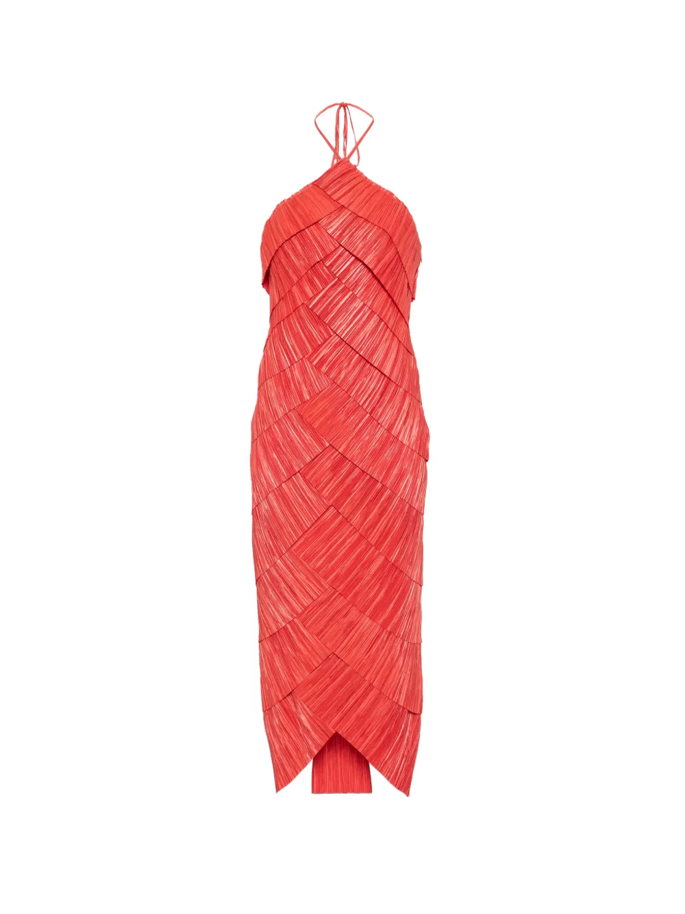 Cult Gaia Patrizia pleated halterneck dress - Red
