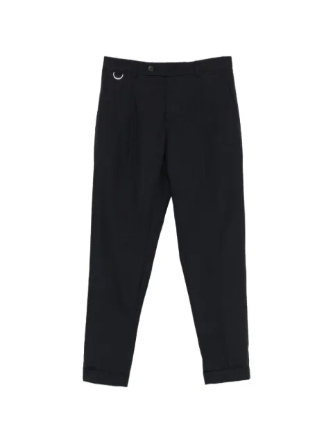 Low Brand pleated D-ring trousers
