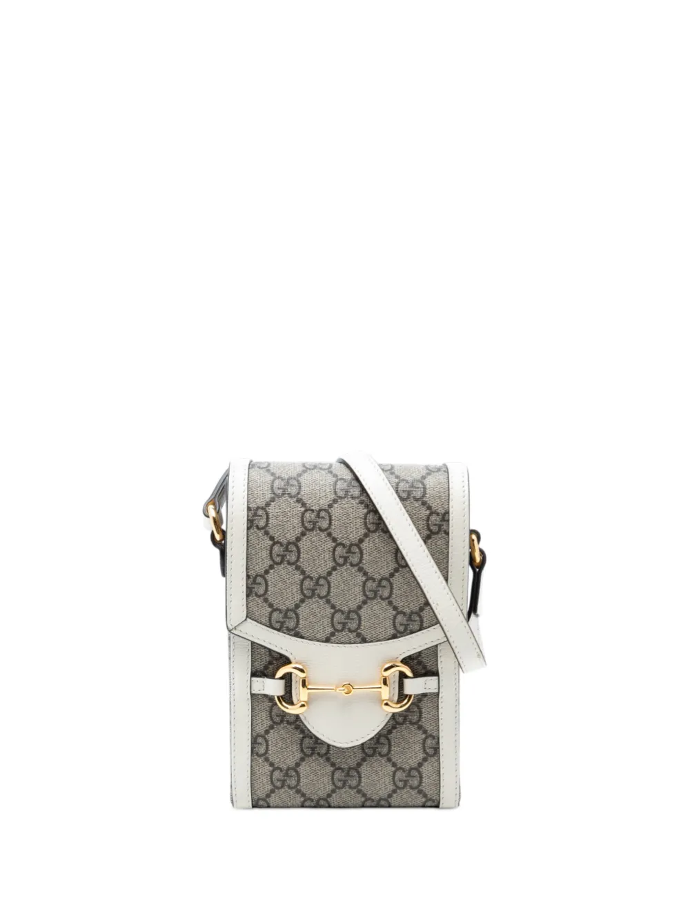 Gucci Pre-Owned 2016-2026 Mini GG Supreme Horsebit 1955 crossbody bag - Toni neutri