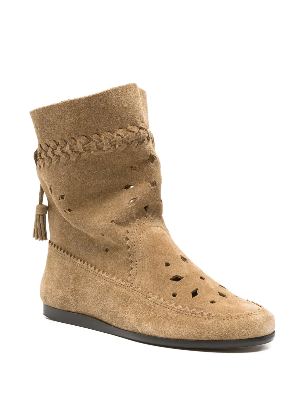 ISABEL MARANT perforated-detail tassel-detail boots Bruin