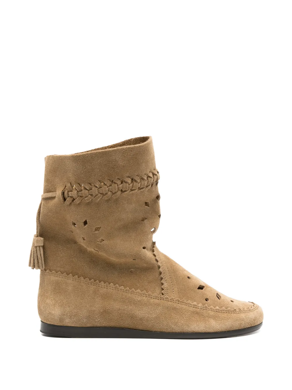 ISABEL MARANT perforated-detail tassel-detail boots Bruin