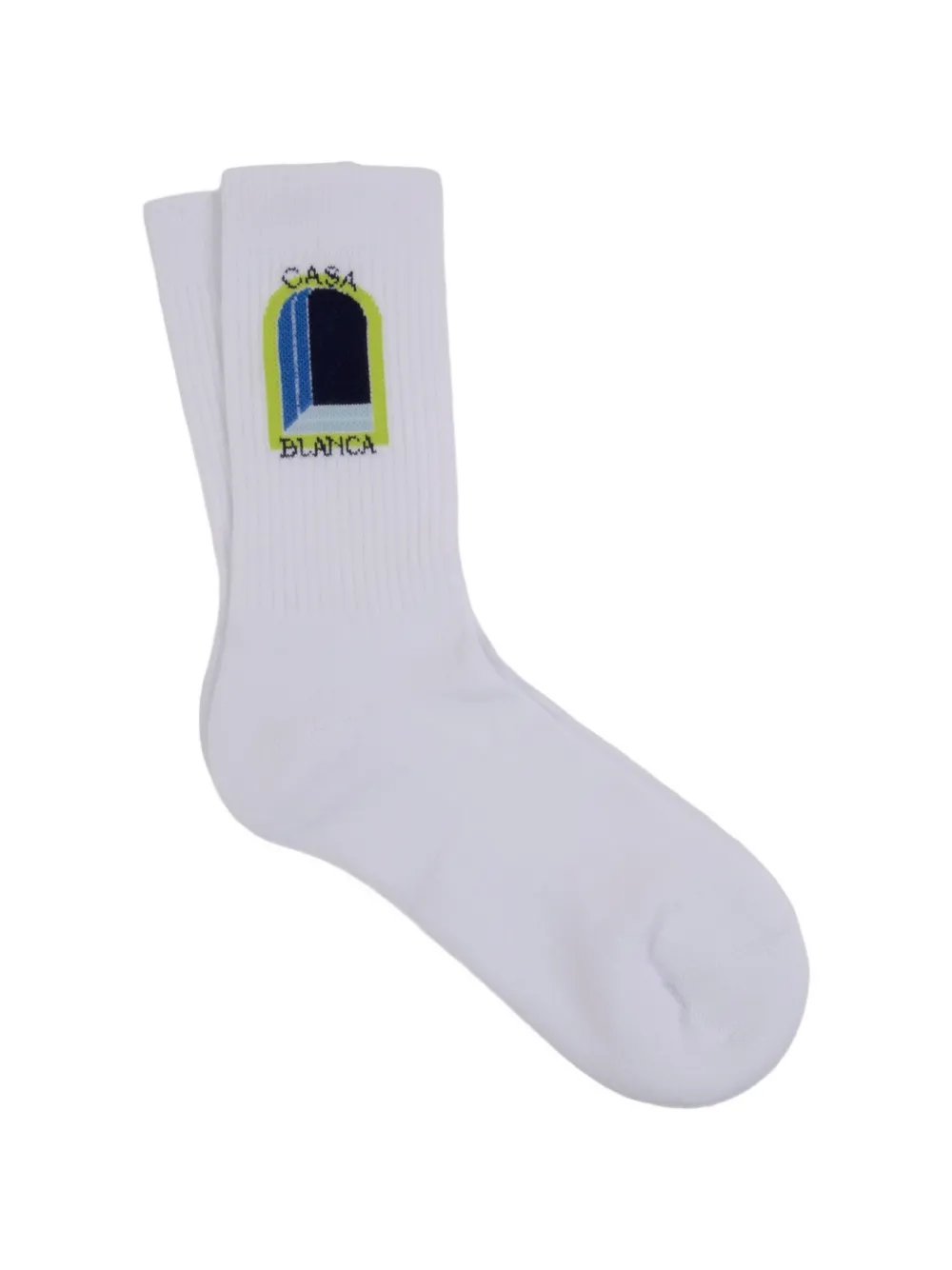 Casablanca embroidered-logo socks - Bianco