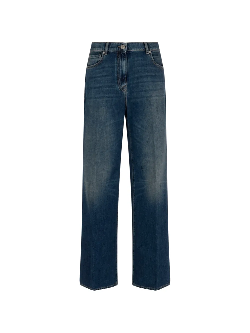 Peserico faded straight-leg jeans - Blu