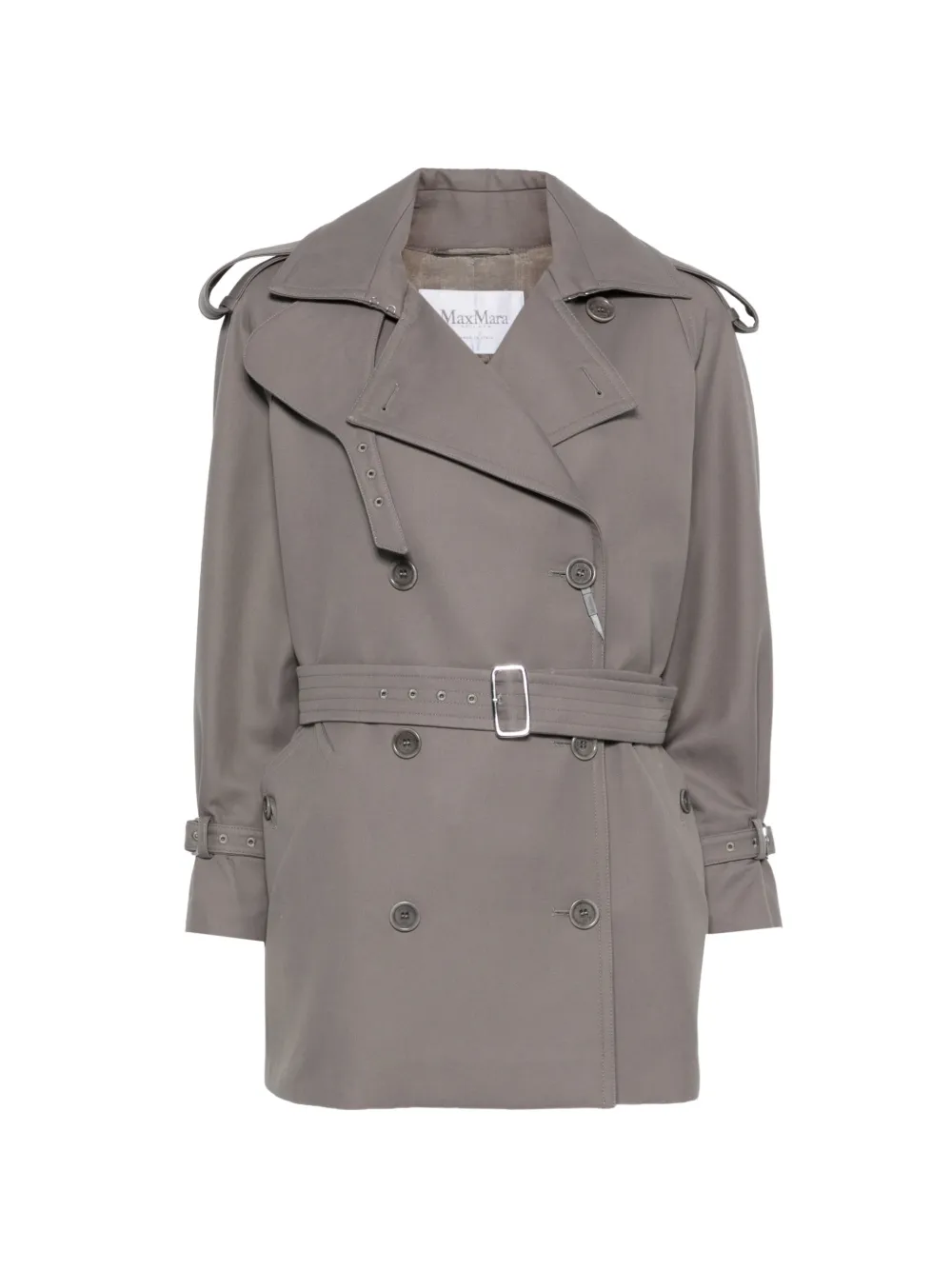 Max Mara Cacio double-breasted belted trench coat - Grigio