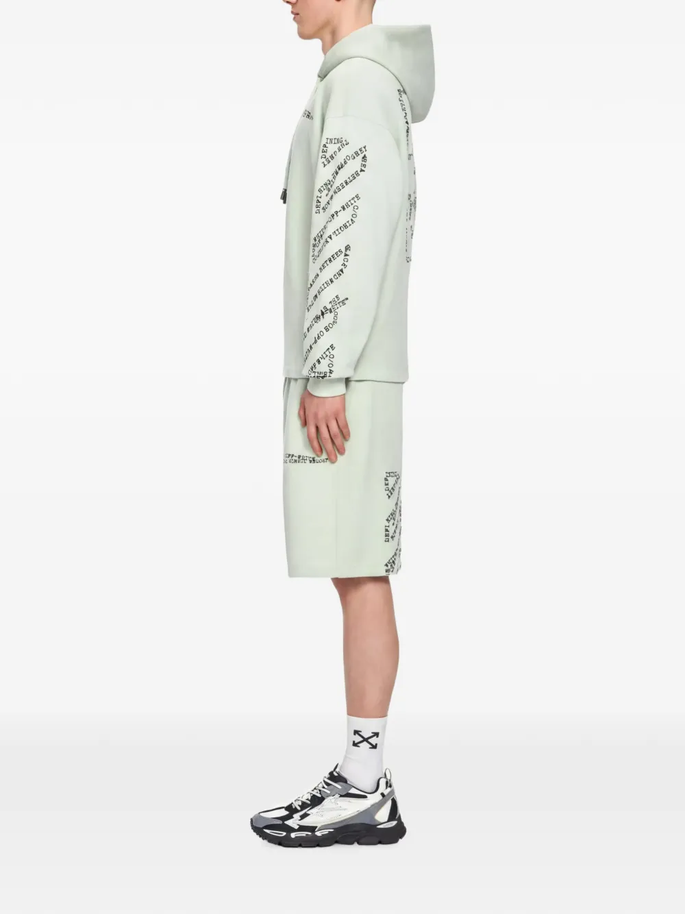 Off-White Type Arrow Diagonal hoodie met print Groen