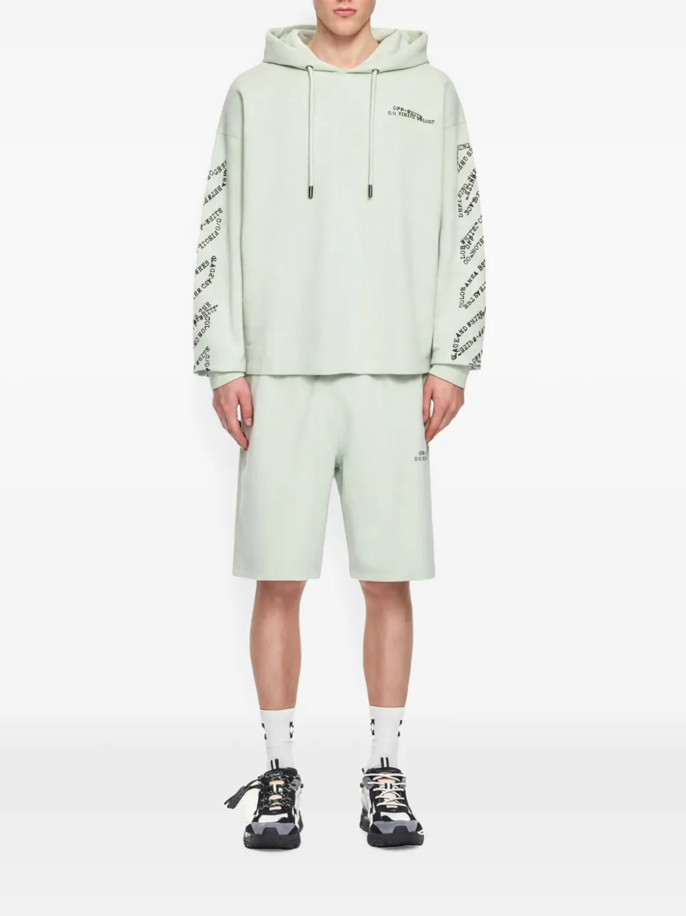 Off-White Type Arrow Diagonal hoodie met print Groen