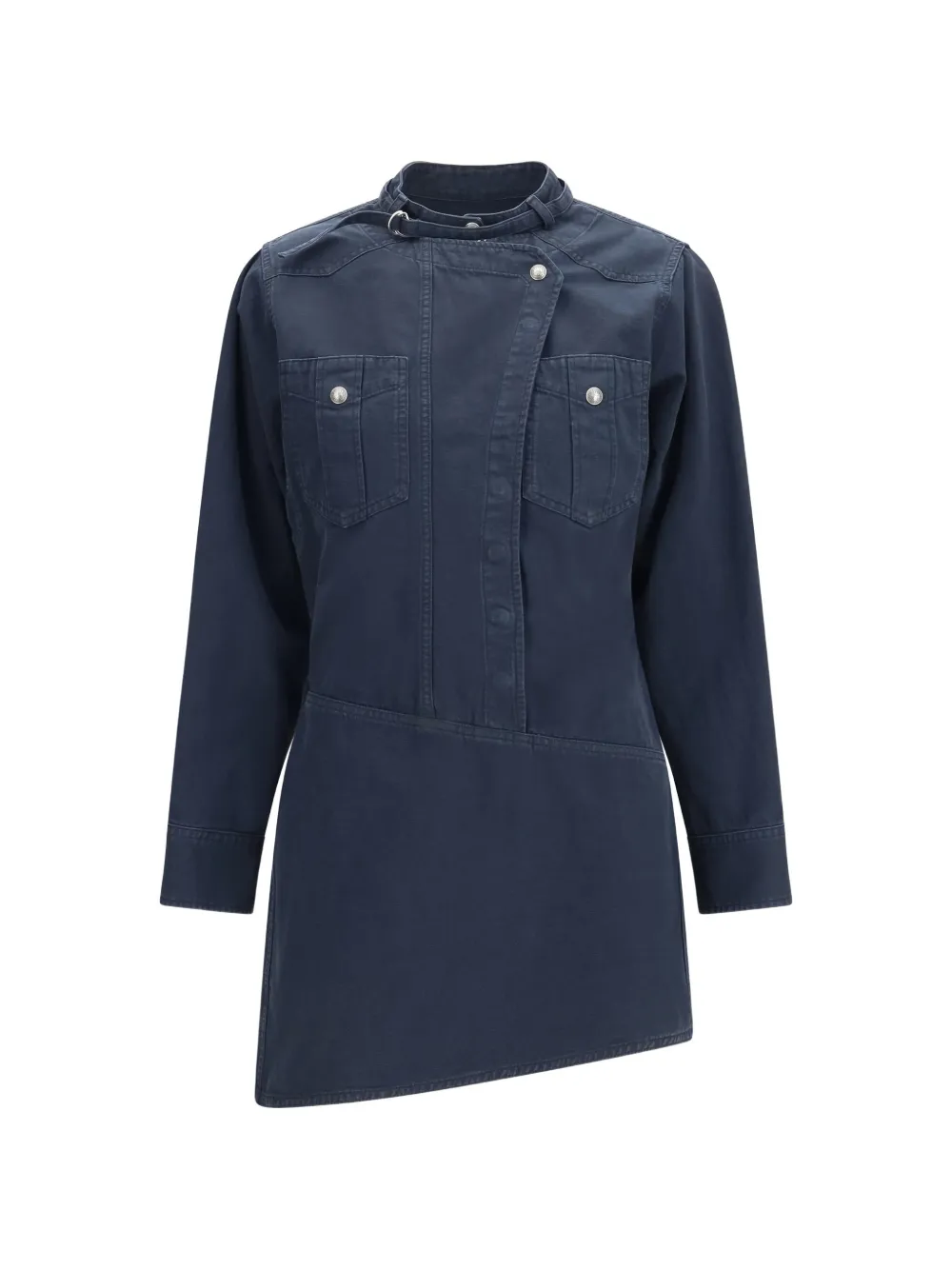 MARANT ÉTOILE Nouria asymmetric button-fastening mini dress - Nero