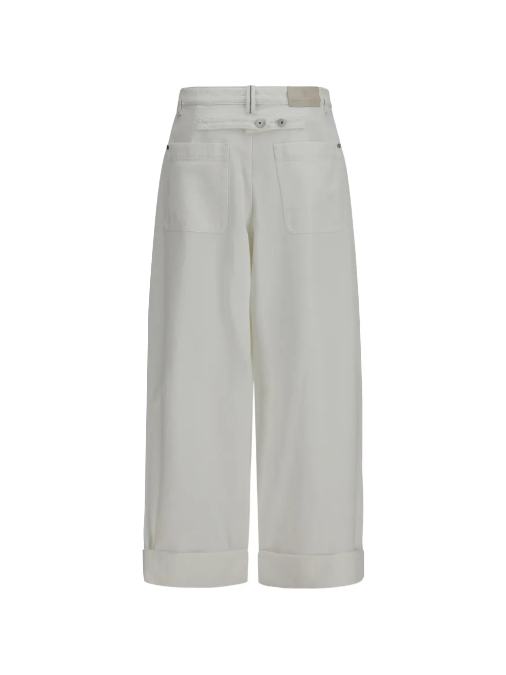 Brunello Cucinelli Broek met opgerolde pijpen Wit