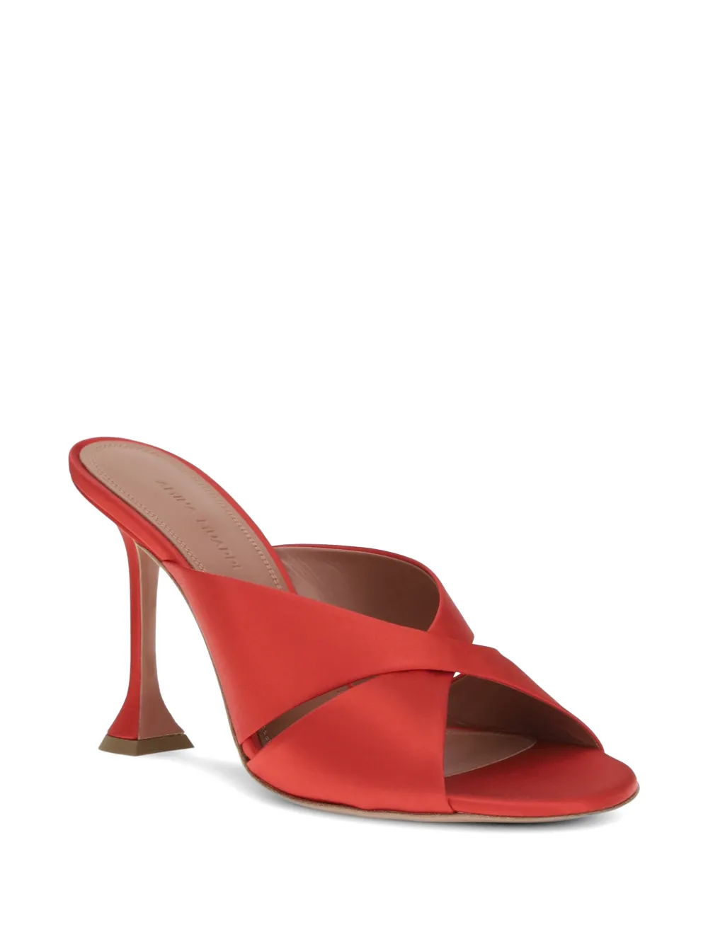 Amina Muaddi Salma crossover-strap sandals Rood