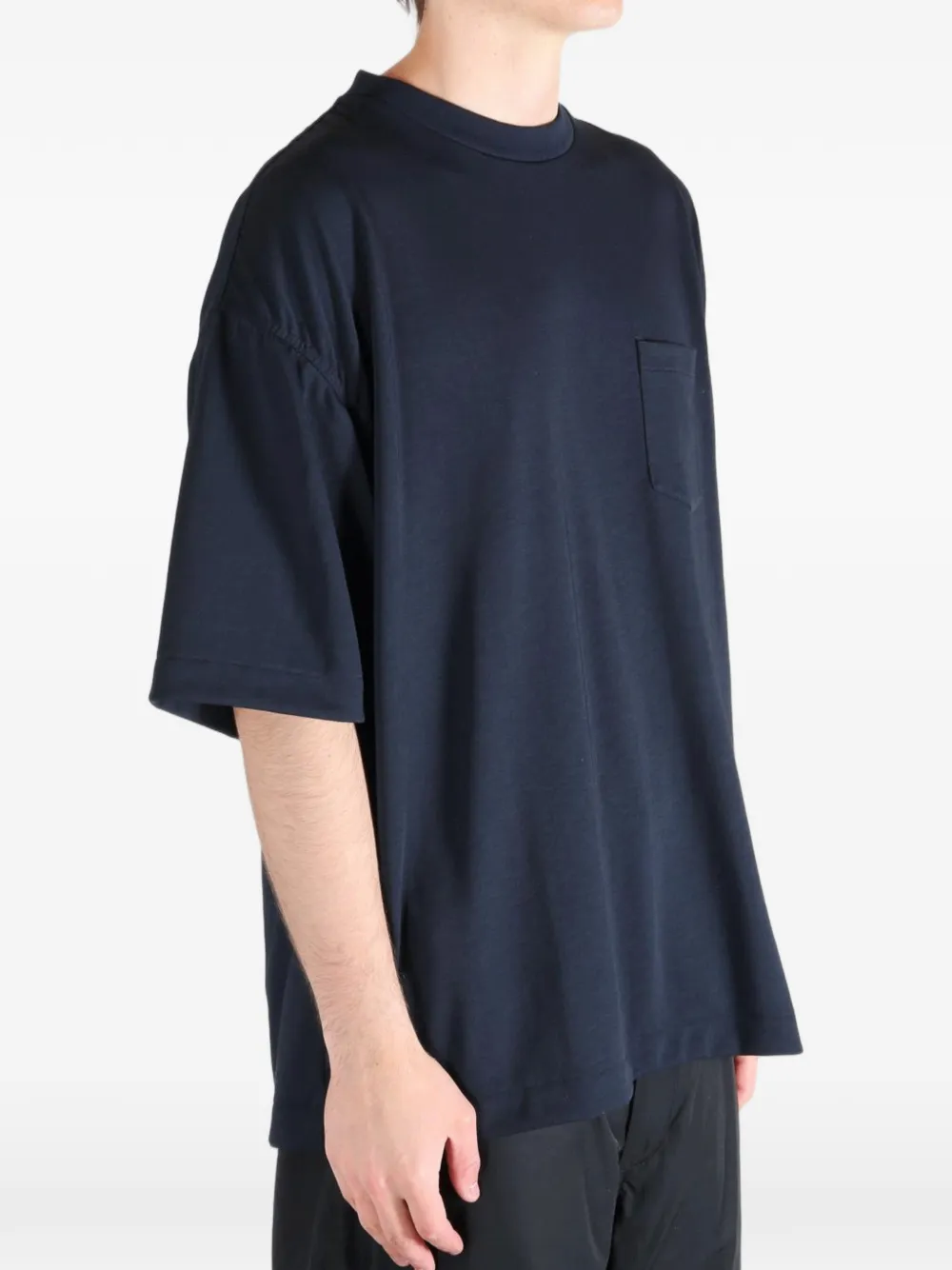 Nanamica Polyester Jersey Pocket Tee In Blue