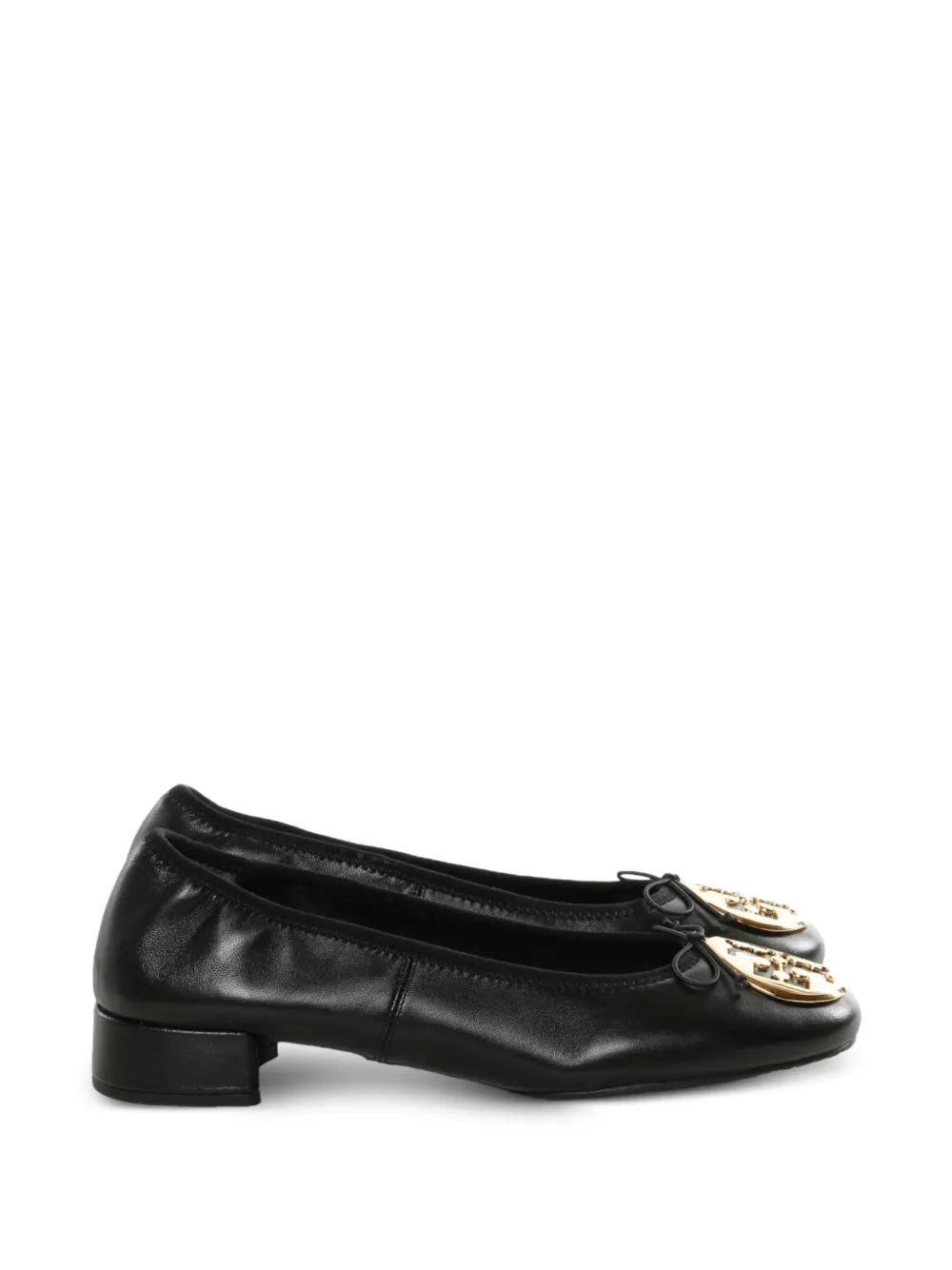 Tory Burch Reva logo-plaque ballet flats - Nero