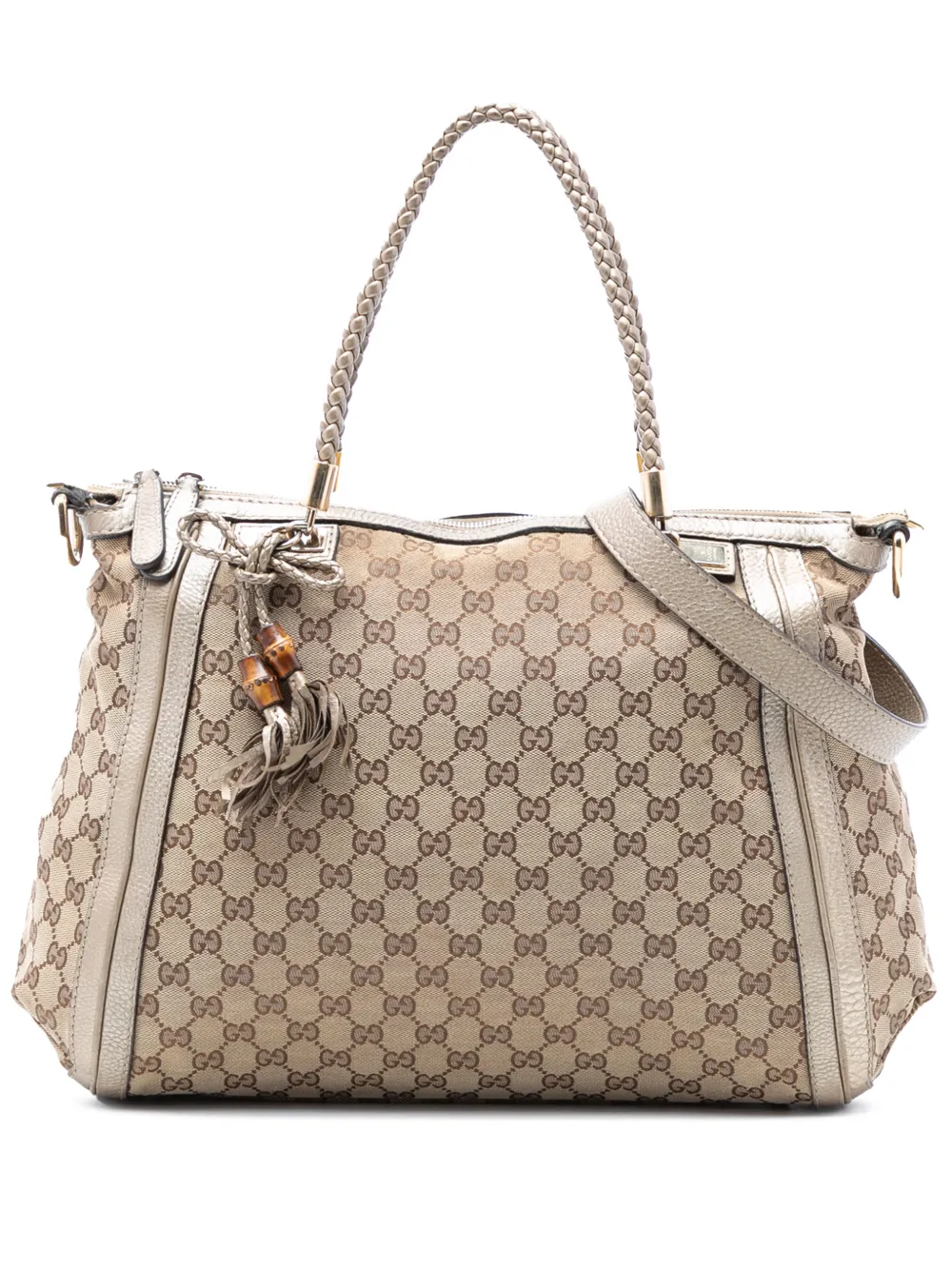 Gucci Pre-Owned 2016-2026 GG Canvas Bella Convertible Tote satchel - Toni neutri