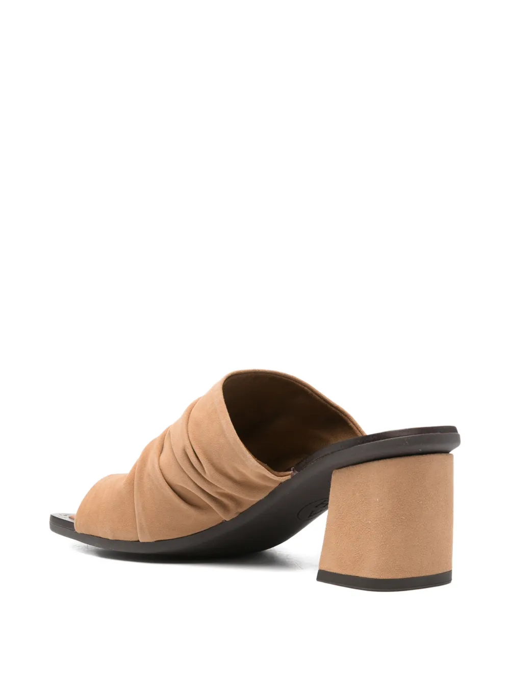 Ash Corine ruched toe-strap sandals Beige