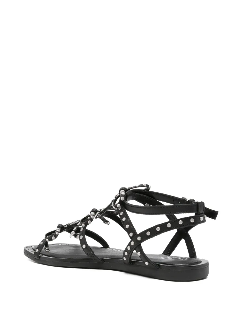 Ash Gladius stud-embellished bow sandals Zwart
