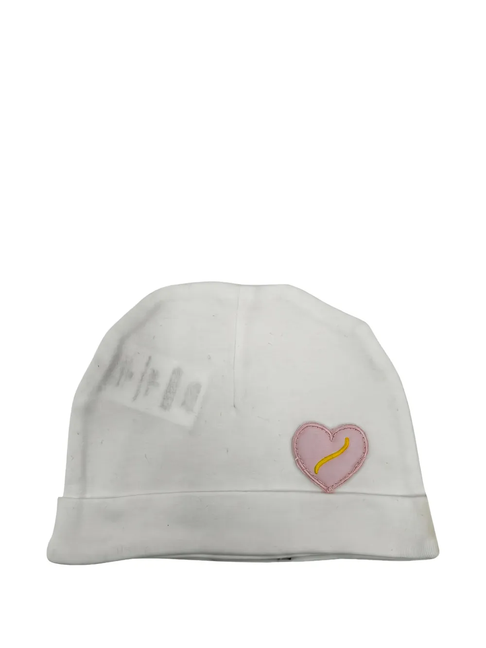 Gensami kids heart-patch beanie hat - Bianco