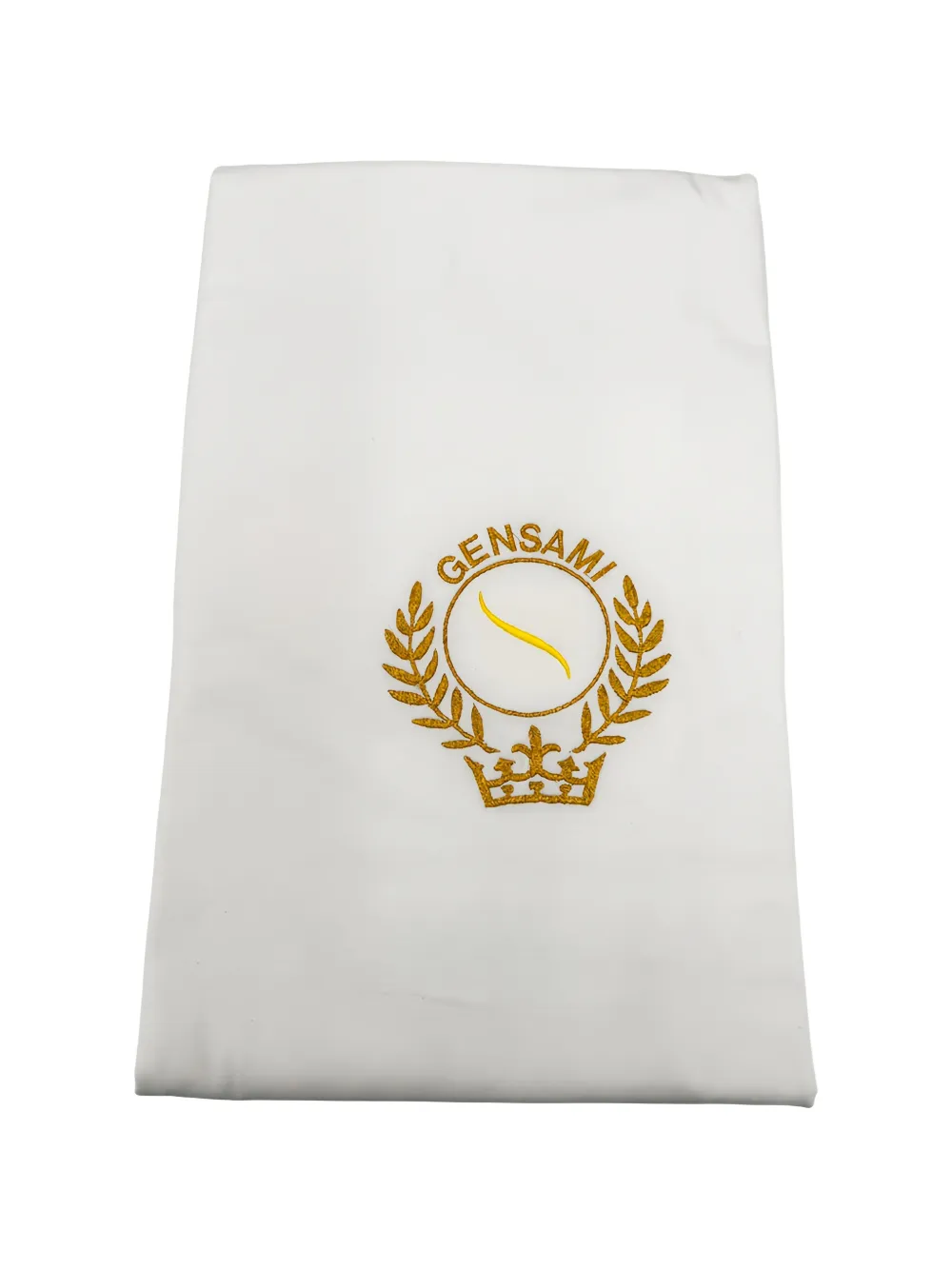 Gensami kids logo-embroidered wreath-detail blanket - Bianco