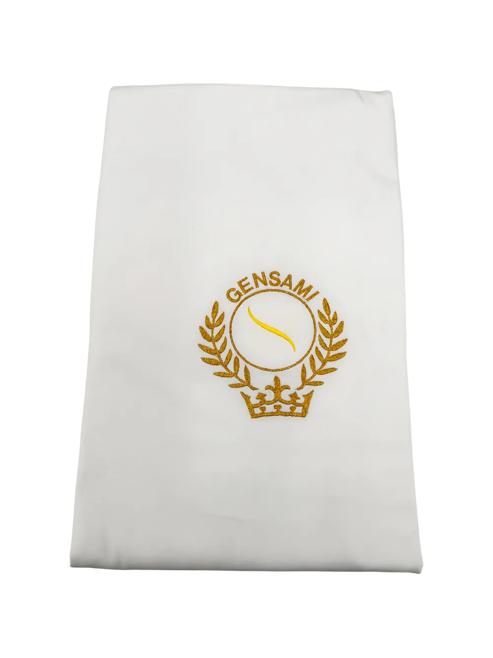 Gensami kids logo-embroidered wreath-detail blanket - Bianco