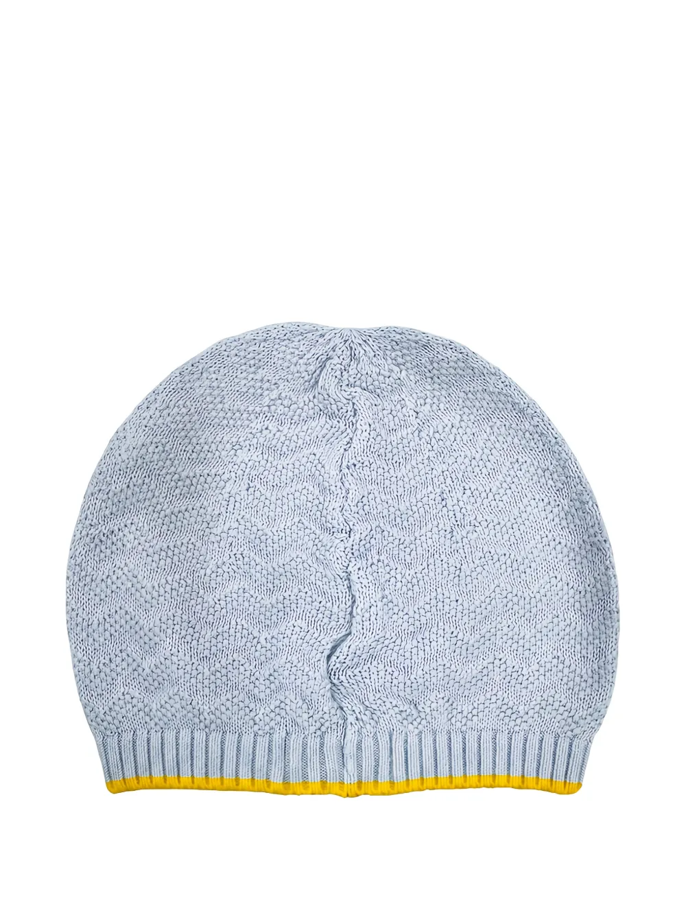 Gensami kids Wave-knit ribbed-trim beanie hat - Blu