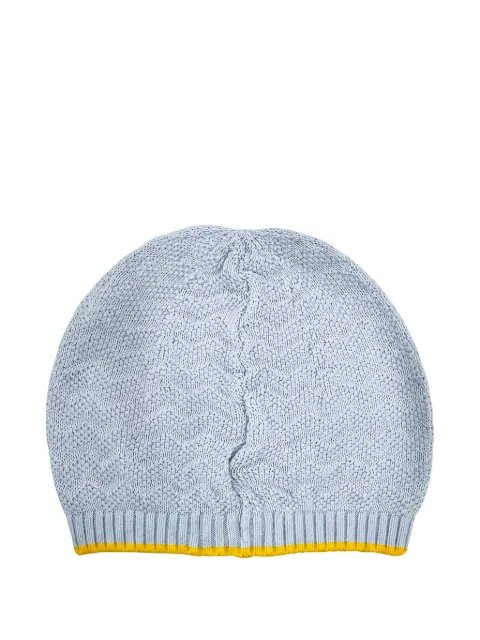 Gensami kids Wave-knit ribbed-trim beanie hat