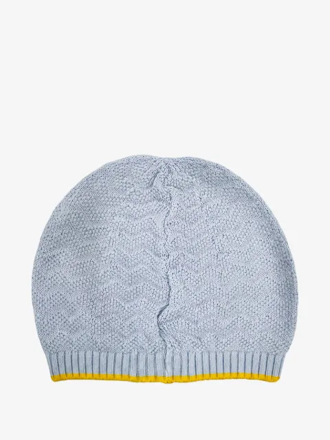 Gensami kids Wave-knit ribbed-trim beanie hat