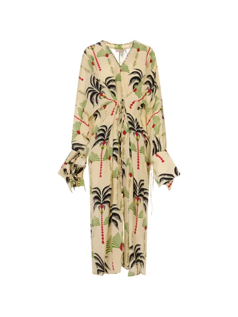 Anjuna palm-print Cassandra dress