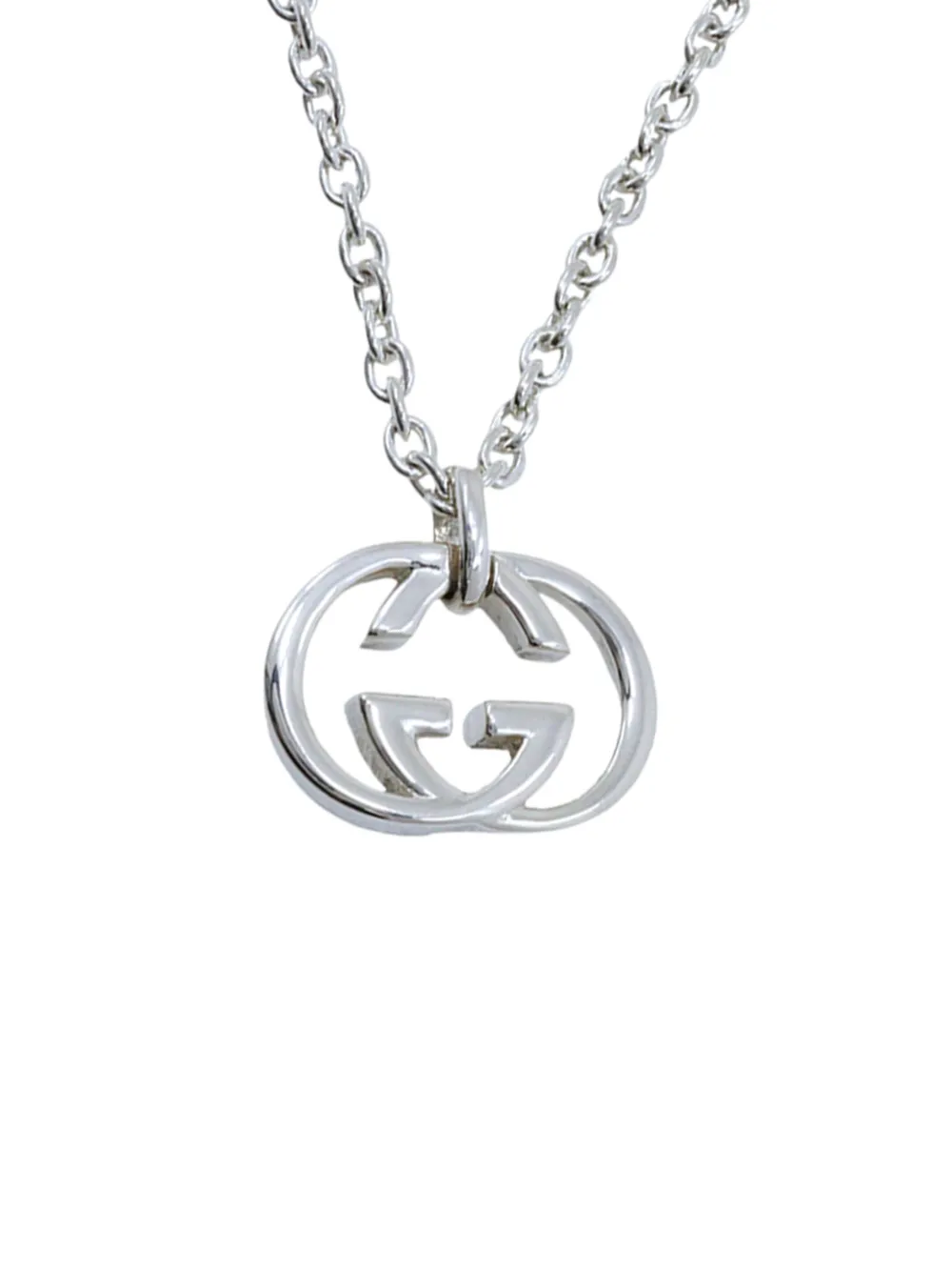 Gucci Pre-Owned 2015-2020 Sterling Silver Interlocking G Pendant necklace - Argento
