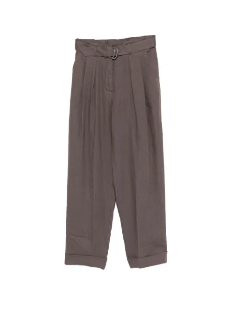 PANICALE belted pleated trousers