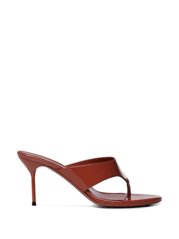Paris Texas Patent-leather Thong Sandals in Red