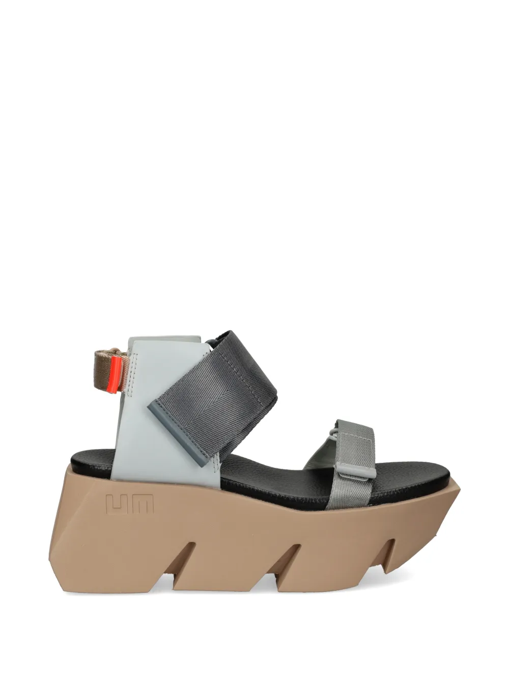 United Nude Bull Run touch-strap platform sandals - Grigio