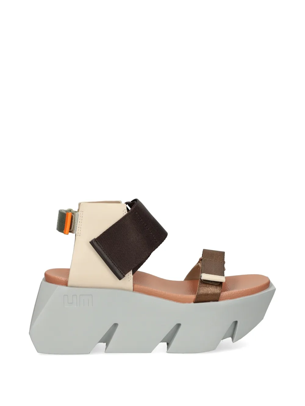United Nude Bull Run sandalen met klittenband en vlakken Beige